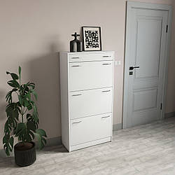 Обувница 3-я+ящик Біла