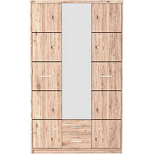 Шафа із дзеркалом розпашна з ЛДСП SZF3D2S Шанталь Gerbor Дуб сан-ремо світлий