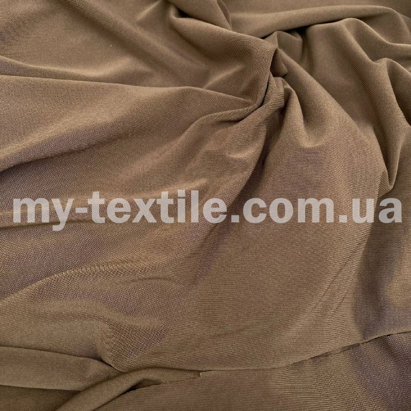Тканина Трикотаж масло однотонний Кава з молоком, фото 1