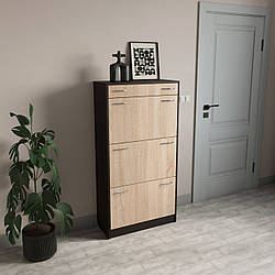 Обувница 3-я+ящик Венге+дуб сонома