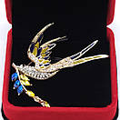 Брошка ластівка 65х40мм, фото 3