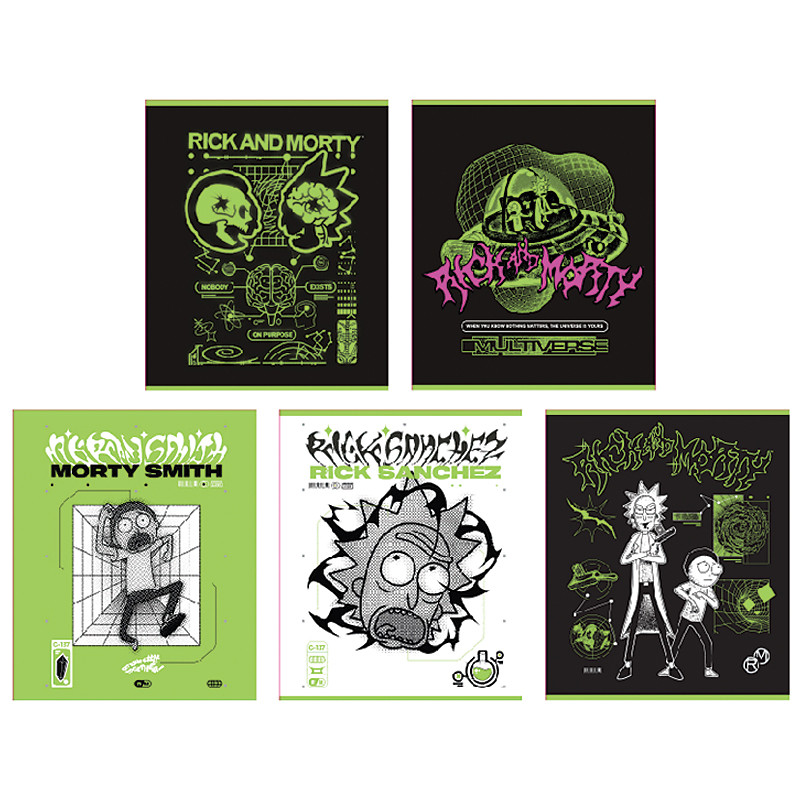 Зошит шкільний Kite Rick and Morty RM24-259, 48 аркушів, клітинка, фото 1