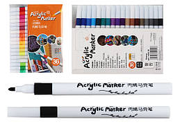 Набір акрилових маркерів Acrylic Marker, 36 шт