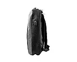 Міський рюкзак-трансформер RIAS Fashion Style 2в1 з відділом для ноутбука 15.6" Black-Grey (3_04894), фото 5
