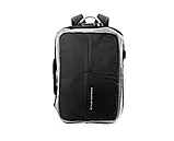 Міський рюкзак-трансформер RIAS Fashion Style 2в1 з відділом для ноутбука 15.6" Black-Grey (3_04894), фото 8