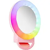 Кільцева світлодіодна LED лампа на телефон RIAS A4S RGB акумуляторна з дзеркалом 11см (3_04899), фото 5