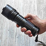 Ліхтар ручний 503  TG, 3 акум. 18650, power bank, індикація заряду, Type-C, zoom, фото 4