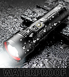 Ліхтар ручний 503  TG, 3 акум. 18650, power bank, індикація заряду, Type-C, zoom, фото 9