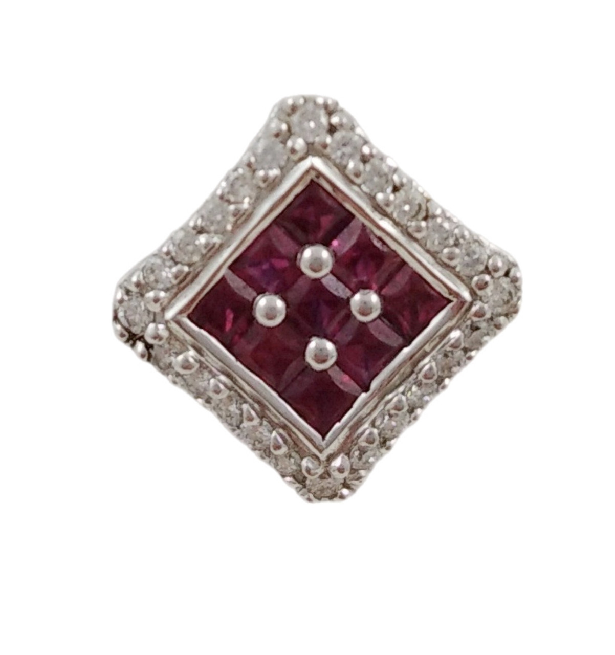 Підвіска золота з діамантами і рубіном KP0532R, фото 1