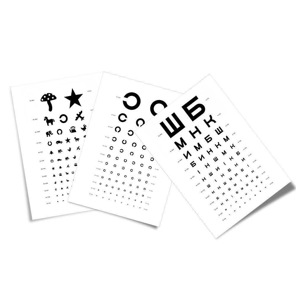 Таблиця офтальмологічна (Сивцева, Головіна, Орлової), фото 1