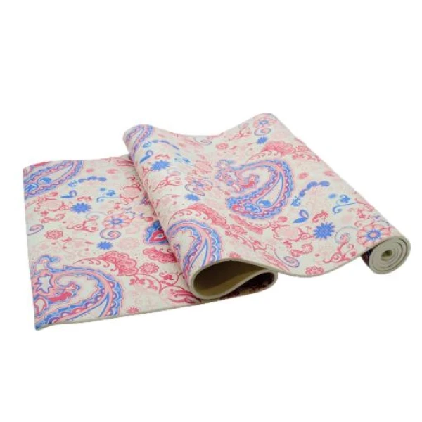 Килимок для фітнесу та йоги з малюнком нековзкий одношаровий легкий ПВХ 173 см × 61 см товщина 6 мм, фото 1