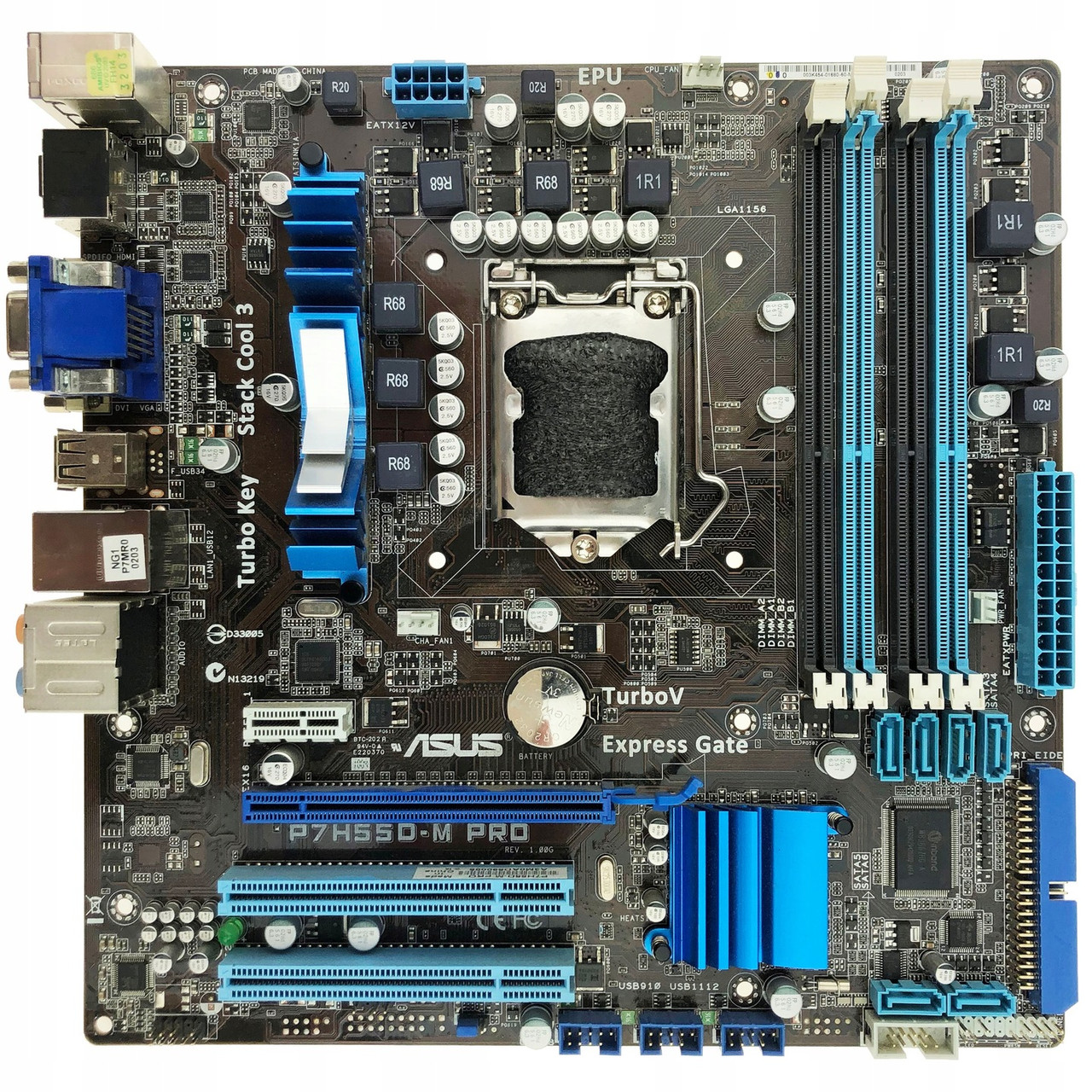НАДІЙНА ТОПОВА Мат. ПЛАТА S1156 ASUS P7H55D-M PRO на DDR3 з HDMI ВІДЕО І ГАРАНТІЄЮ LGA 1156