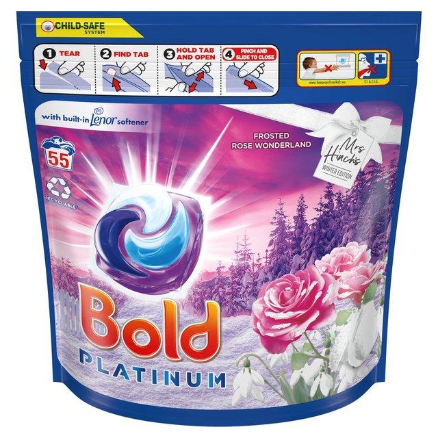 Капсули для прання Bold Platinum 4 в 1 "Frosted Rose Wonderland" (55шт.)