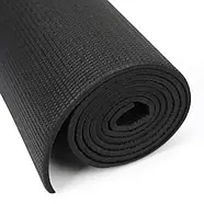 Килимок для фітнесу та йоги нековзкий одношаровий ПВХ PVC 173 см × 61 см товщина 6 мм Gemini Sport PVCY-6BK, фото 3