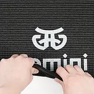 Килимок для фітнесу та йоги нековзкий одношаровий ПВХ PVC 173 см × 61 см товщина 6 мм Gemini Sport PVCY-6BK, фото 4