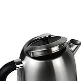 Електрочайник безшумний з нержавіючої сталі з термометром 1,7 л 2200 Вт Sokany SK-1031, фото 4