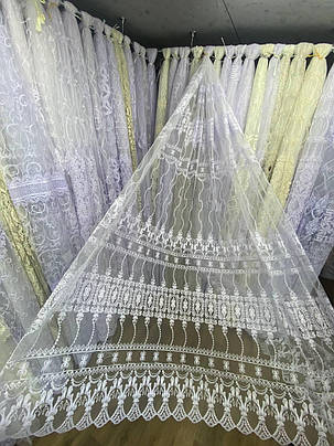 Тюль фатинова корд заввишки 2,8 м. біла, фото 1