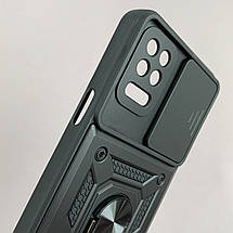 Чохол для LG K62 Plus протиударний з підставкою зі шторкою чохол на телефон лджі к62 плюс чорний crt, фото 3