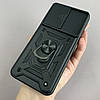 Чохол для LG K62 Plus протиударний з підставкою зі шторкою чохол на телефон лджі к62 плюс чорний crt, фото 6
