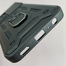 Чохол для LG K62 Plus протиударний з підставкою зі шторкою чохол на телефон лджі к62 плюс чорний crt, фото 4