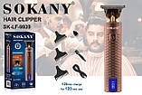 Тример професійний акумуляторний з 3 насадками та USB машинка для стрижки бездротова Sokany SK-LF-9939, фото 3