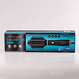 Фен стайлер для волосся 3в1 керамічний 1000 Вт поворотна насадка та щітка фен Sokany SK-1922, фото 5