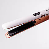 Праска для волосся керамічна до 230 градусів, стайлер для вирівнювання волосся з дисплеєм Sokany CL-8288 Білий, фото 2