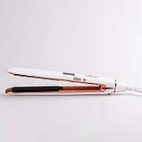 Праска для волосся керамічна до 230 градусів, стайлер для вирівнювання волосся з дисплеєм Sokany CL-8288 Білий, фото 4