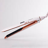 Праска для волосся керамічна до 230 градусів, стайлер для вирівнювання волосся з дисплеєм Sokany CL-8288 Білий, фото 5