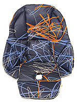 Чохол DavLu на стільчик для годування Peg-Perego Tatamia Абстракція на темно-синьому (000222)