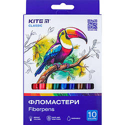 Фломастери Kite Classic 10 шт 10 кольорів K-455
