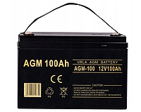 Универсальная аккумуляторная батарея 12В на 100 ампер для ДБЖ, ИБП, Акб 100 ач SUP