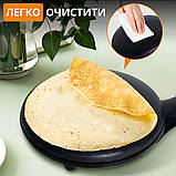 Сковорода для млинців електрична з антипригарним покриттям діаметр 20 см Sokany 650 Вт, фото 2