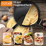 Сковорода для млинців електрична з антипригарним покриттям діаметр 20 см Sokany 650 Вт, фото 5