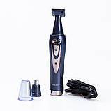 Тример для носа вух та брів 2 в 1 акумуляторний з насадками Sokany, фото 4
