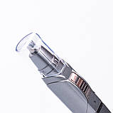 Тример для носа вух та брів акумуляторний з насадками та USB Sokany SK-316 Сірий, фото 4