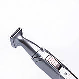 Тример для носа вух та брів акумуляторний з насадками та USB Sokany SK-316 Сірий, фото 5