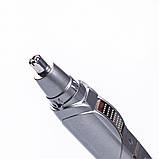 Тример для носа вух та брів акумуляторний з насадками та USB Sokany SK-316 Сірий, фото 6