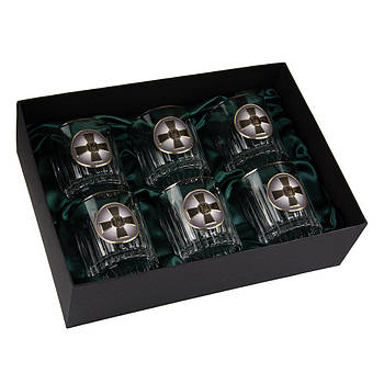 Набір 6-ти склянок Boss Crystal "ЗСУ" (золото, срібло)