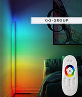 Підлогова кутова RGB лампа торшер з пультом керування (сенсор) 1,5м