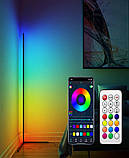 Підлогова кутова RGB лампа торшер EL-2187 з пультом керування + додаток 150 см, фото 3