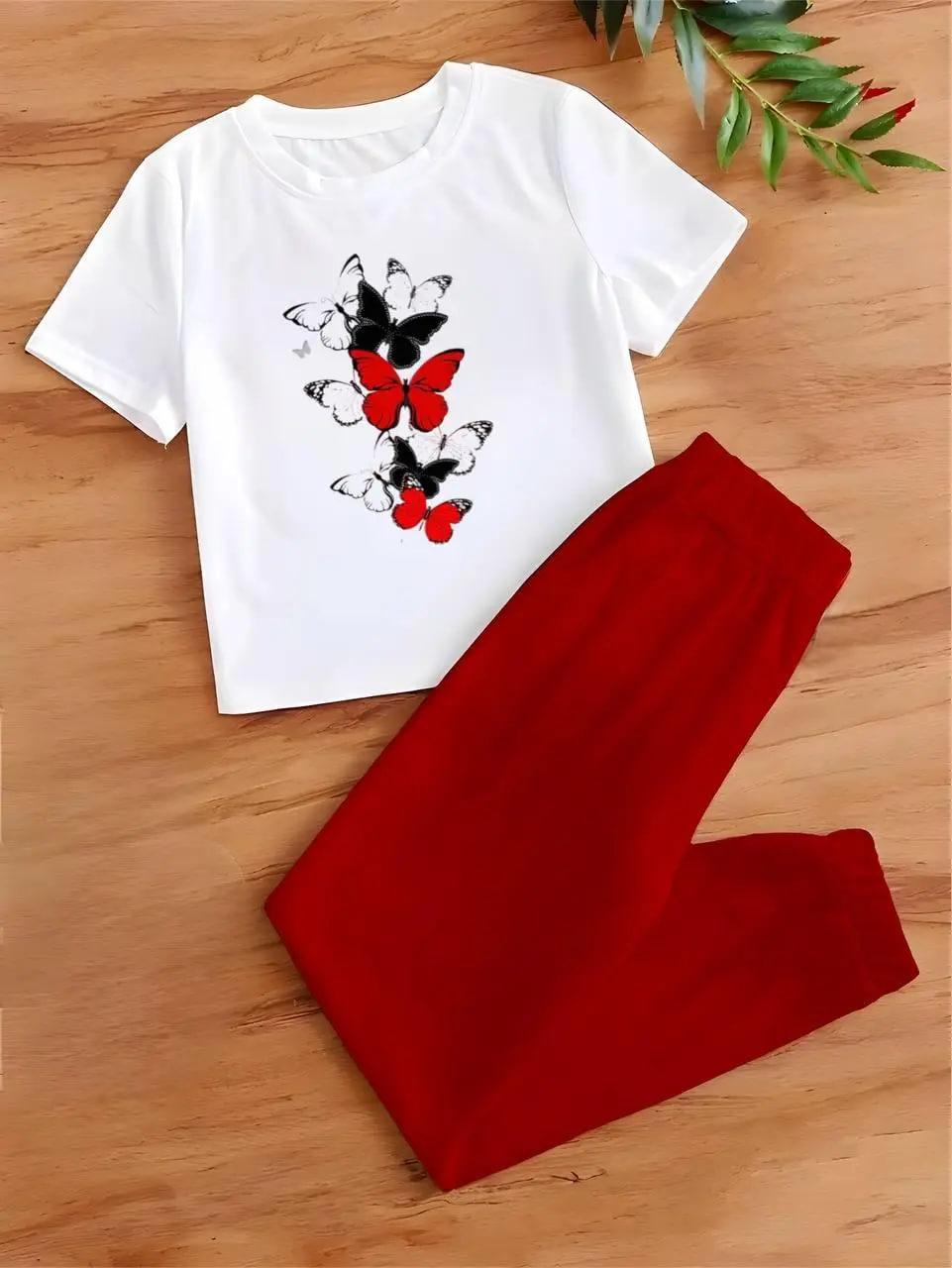 Жіночий літній костюм з метеликами, фото 1