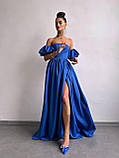 Жіноча вечірня сукня максі з відкритими плечима та об'ємними рукавами, фото 6