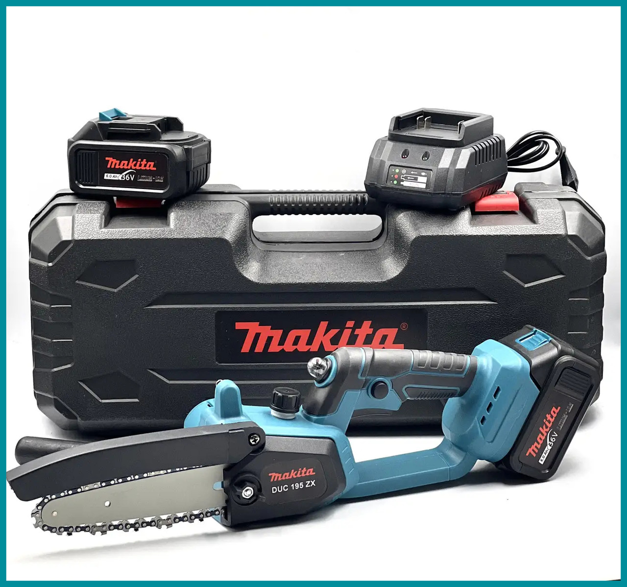 Пила акумуляторна Makita DUC195ZX ( 36 V, 6 Аh, 15 см) Потужний гілкоріз Макіта з двома АКБ bs