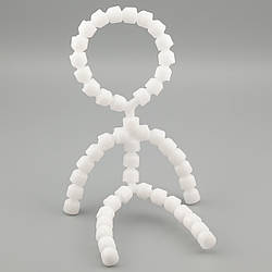 Каркас для іграшок гнучкий скелет 17 см голова 6 см 1 шт. Білий