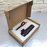 Ліхтар ручний 4XHP360, 1х18500, індикація заряду, магніт, стропоріз, Type-C, фото 2