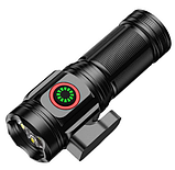 Ліхтар ручний 4XHP360, 1х18500, індикація заряду, магніт, стропоріз, Type-C, фото 8