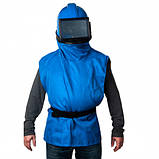 Піскоструминний шолом РАНО з регулятором температури, подачею повітря та антизапотівальним оглядовим вікном, фото 6