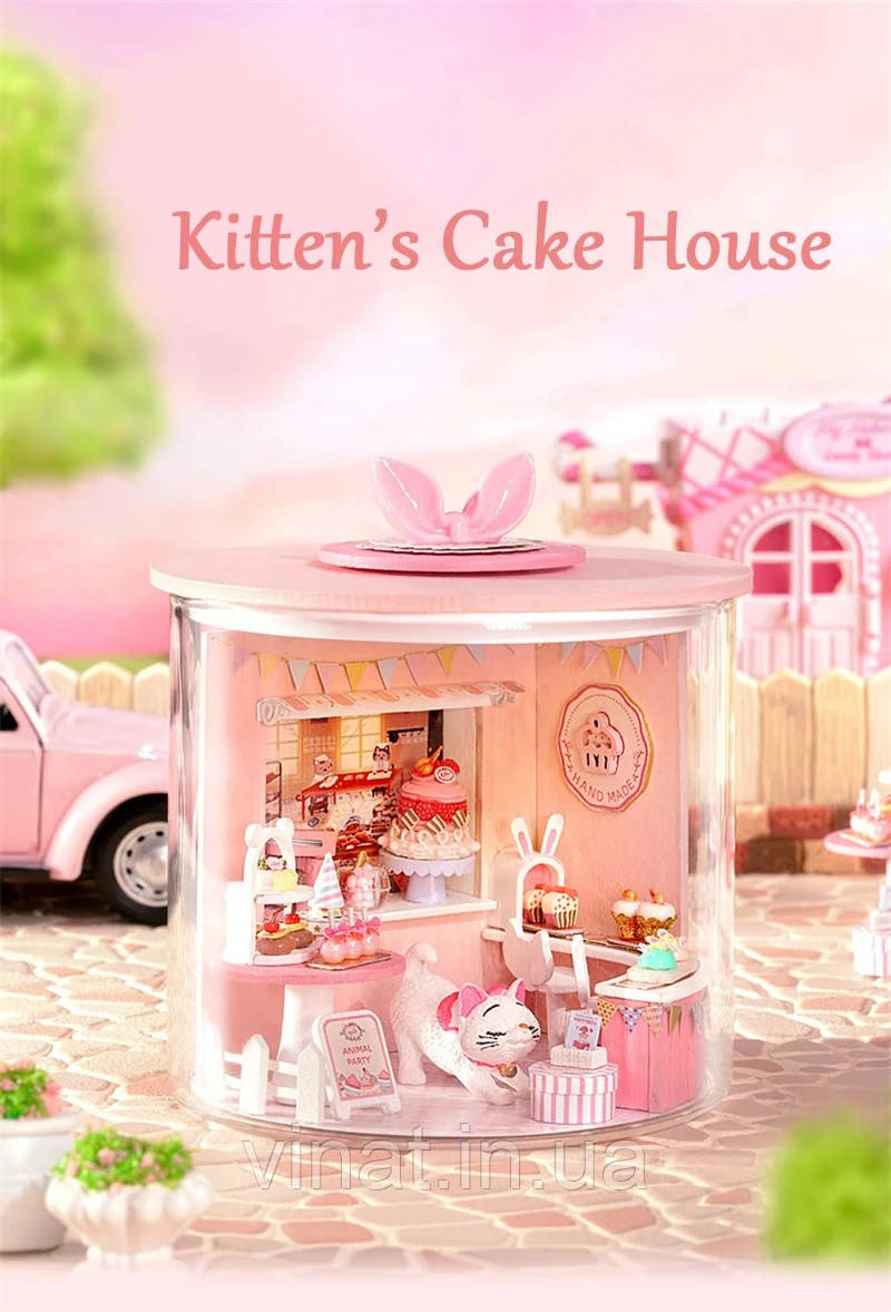 Румбокс Кондитерський Будиночок Кошеня Ляльковий будиночок Kitten`s Cake House Конструктор B-034