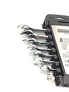 Набір ключів ріжково-накидних з тріскачкою Euro Craft 8 шт. 8-19 мм, фото 3